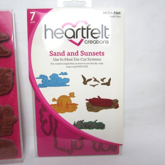 Heartfelt Creations Sand and Sunsets Landscape Cling Stamps & Craft Bies NEW - Picture 4 of 5
